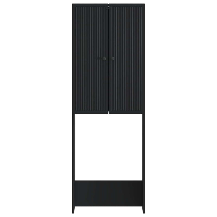 Toilet Skab EDE Sort 66 x 25,5 x 190 cm Konstrueret træ
