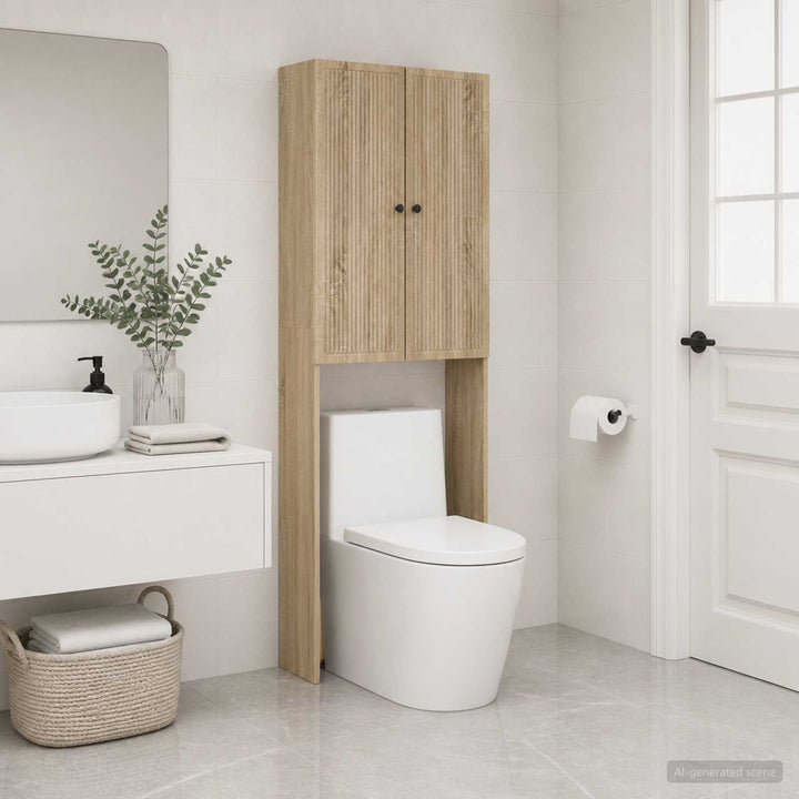Toilet Skab EDE Sonoma-eg 66 x 25,5 x 190 cm Konstrueret træ