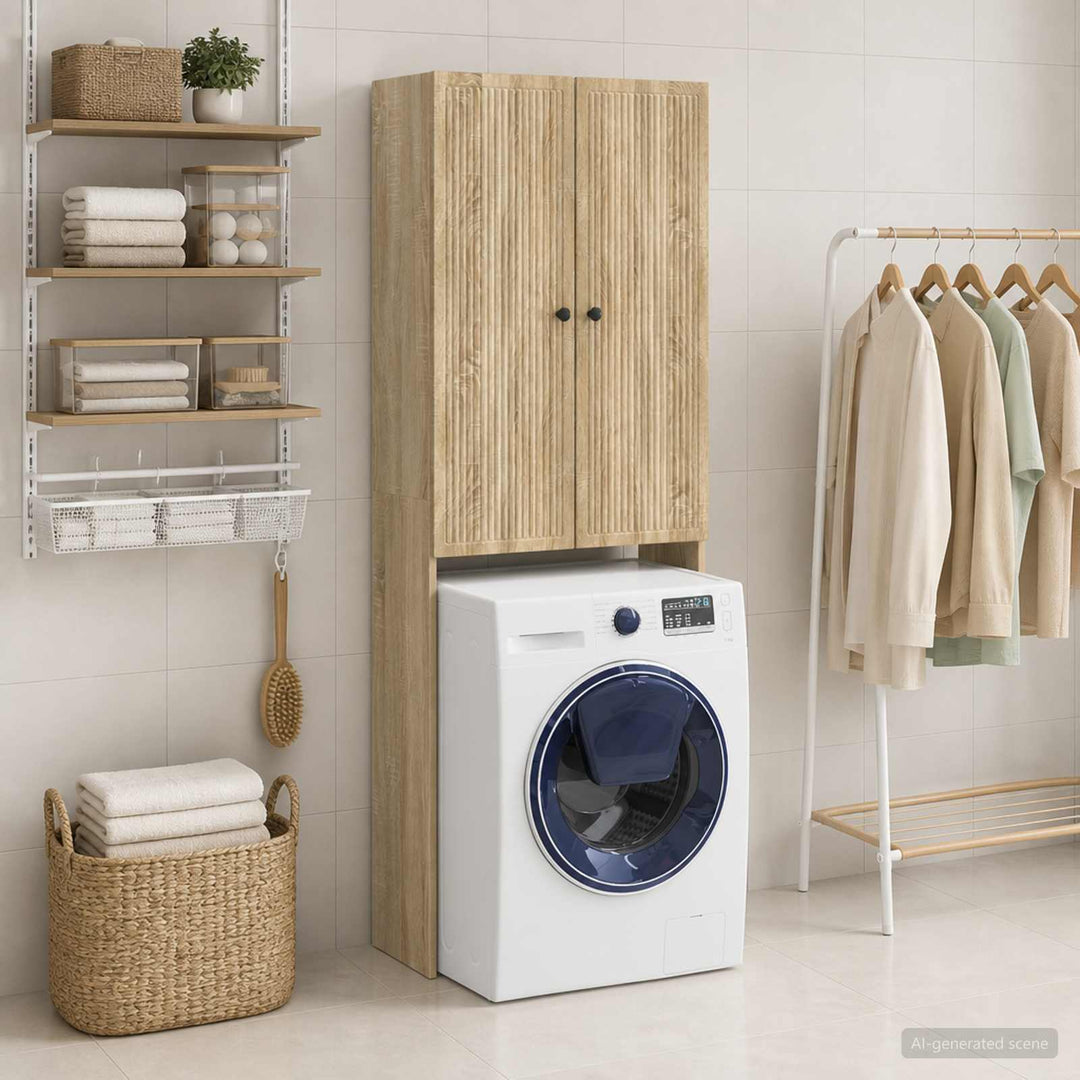 Toilet Skab EDE Sonoma-eg 66 x 25,5 x 190 cm Konstrueret træ