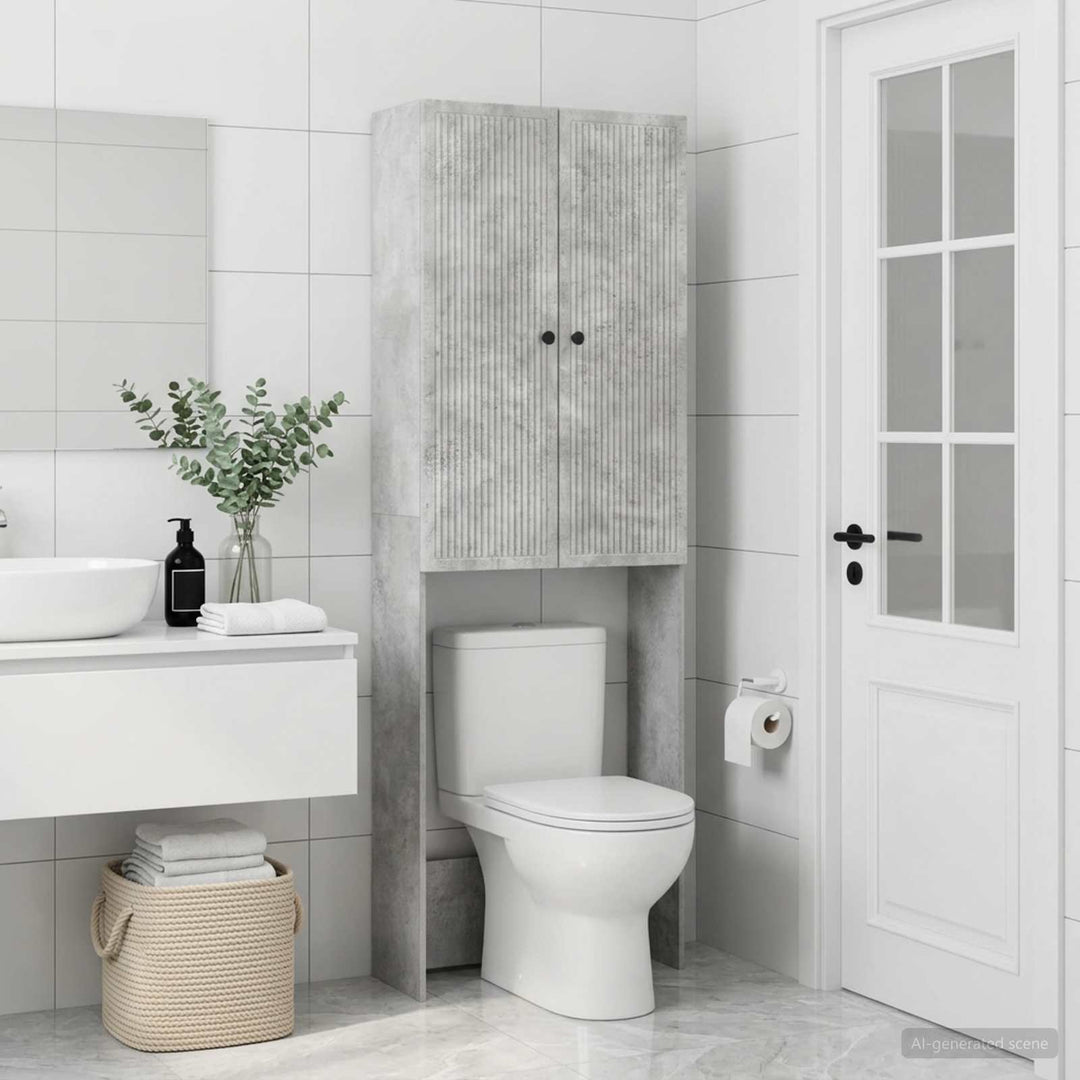 Toilet Skab EDE Betongrå 66 x 25,5 x 190 cm Konstrueret træ