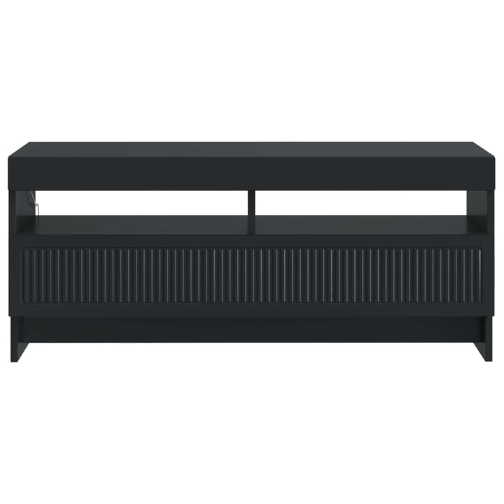 LED TV-skab Sort Konstrueret træ