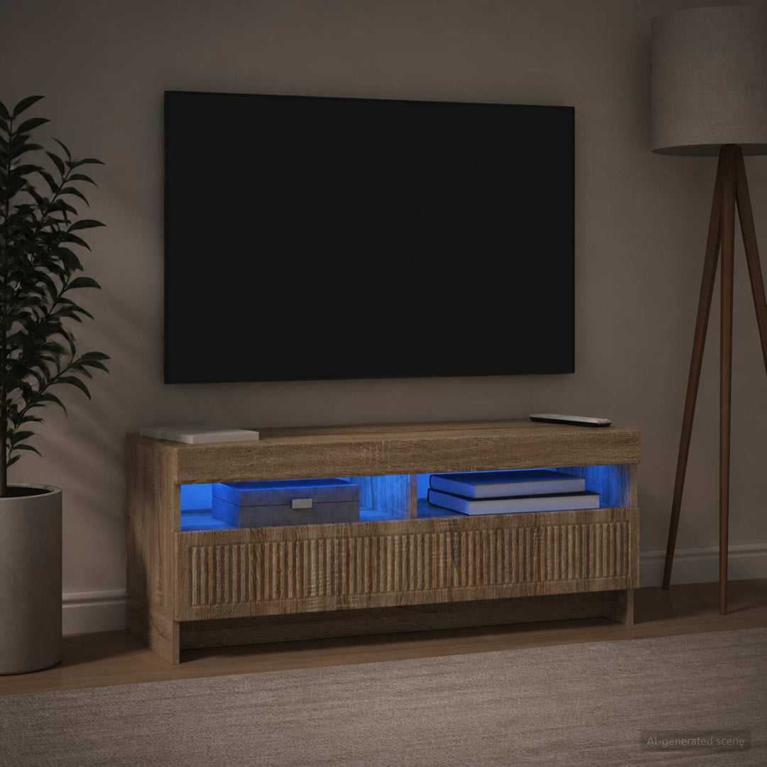 LED TV-skab Sonoma-eg Konstrueret træ