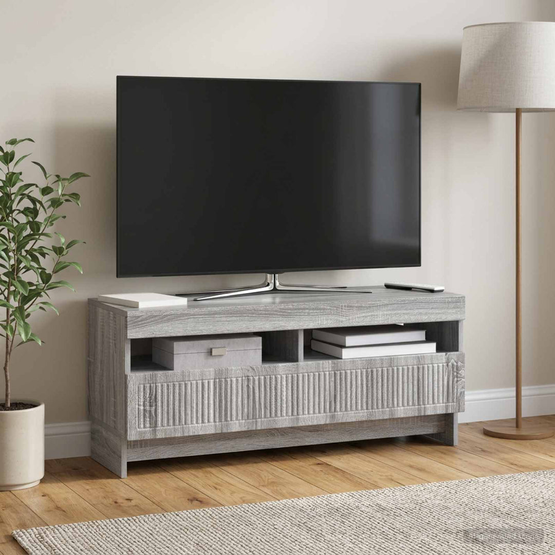 LED TV-skab Grå Sonoma Konstrueret træ