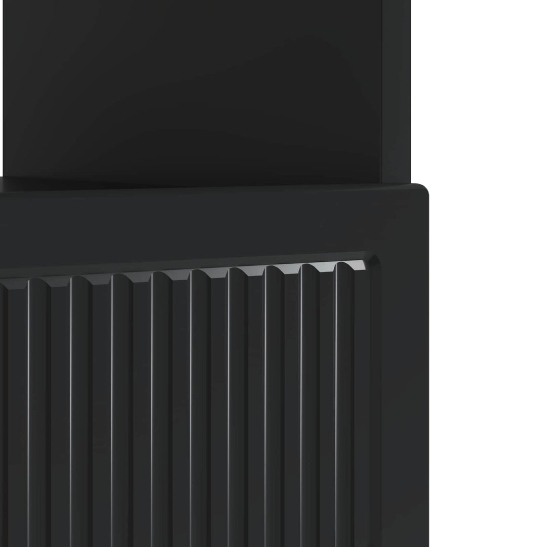 LED TV-skab Sort Konstrueret træ