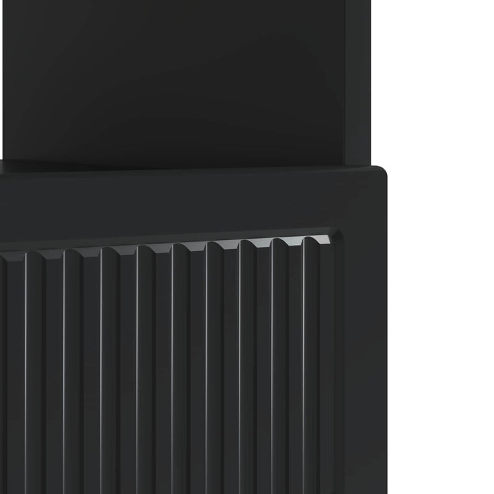 LED TV-skab Sort Konstrueret træ