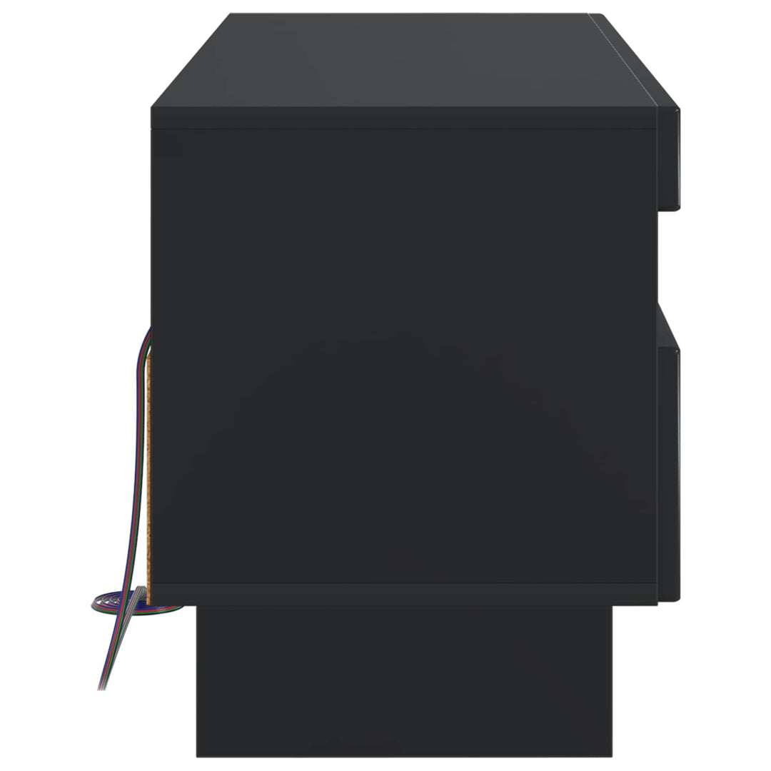 LED TV-skab Sort Konstrueret træ