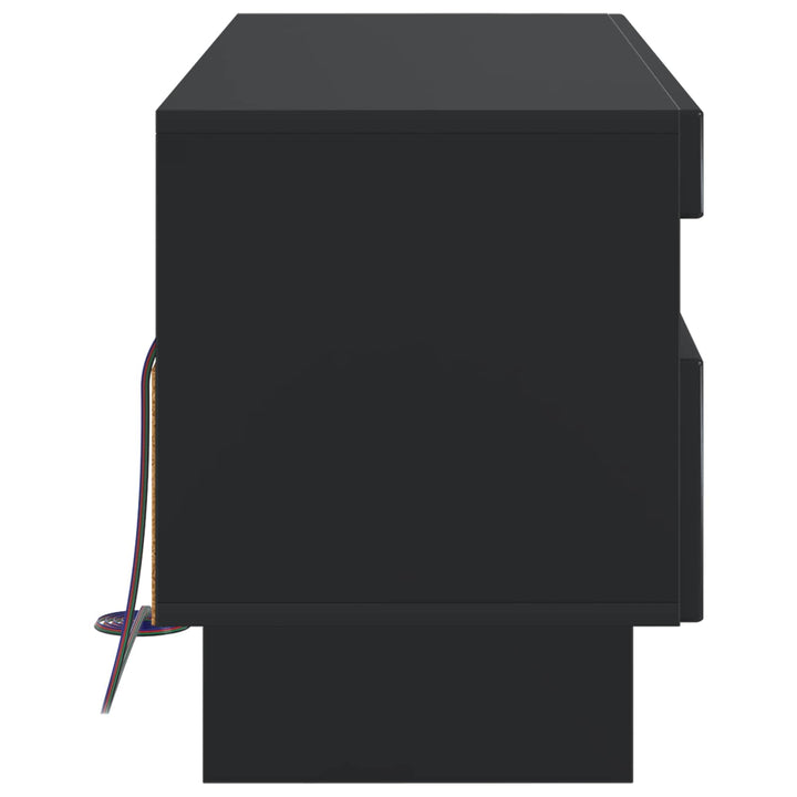 LED TV-skab Sort Konstrueret træ