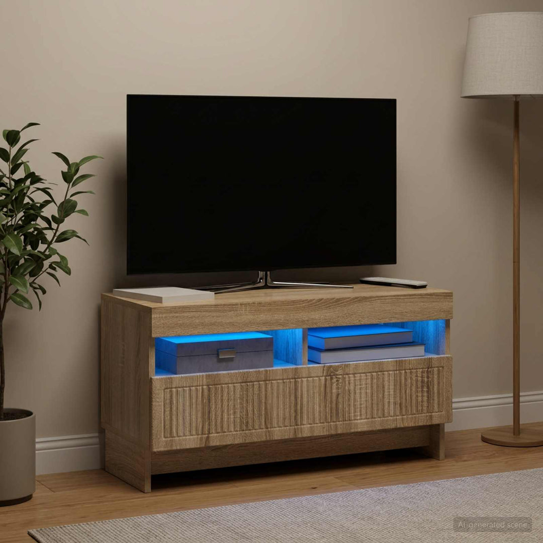LED TV-skab Sonoma-eg Konstrueret træ