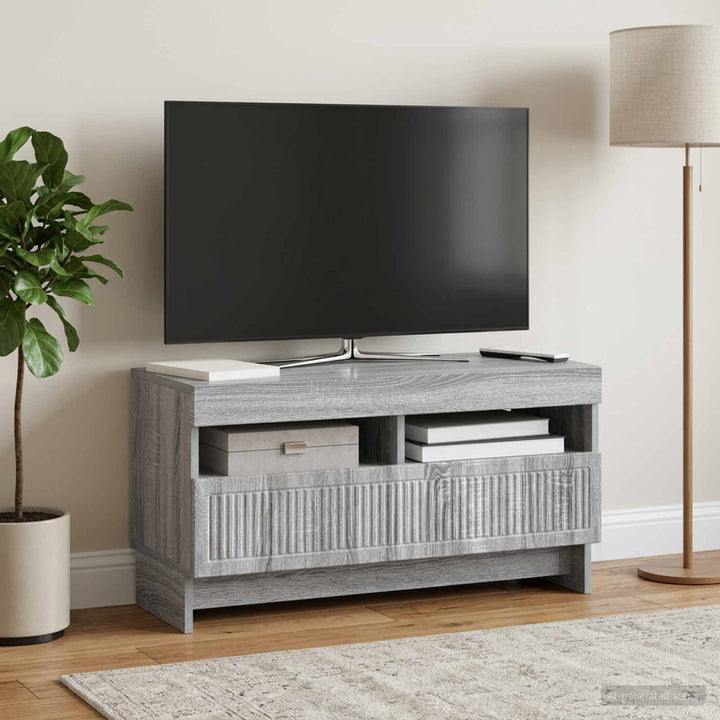 LED TV-skab Grå Sonoma Konstrueret træ