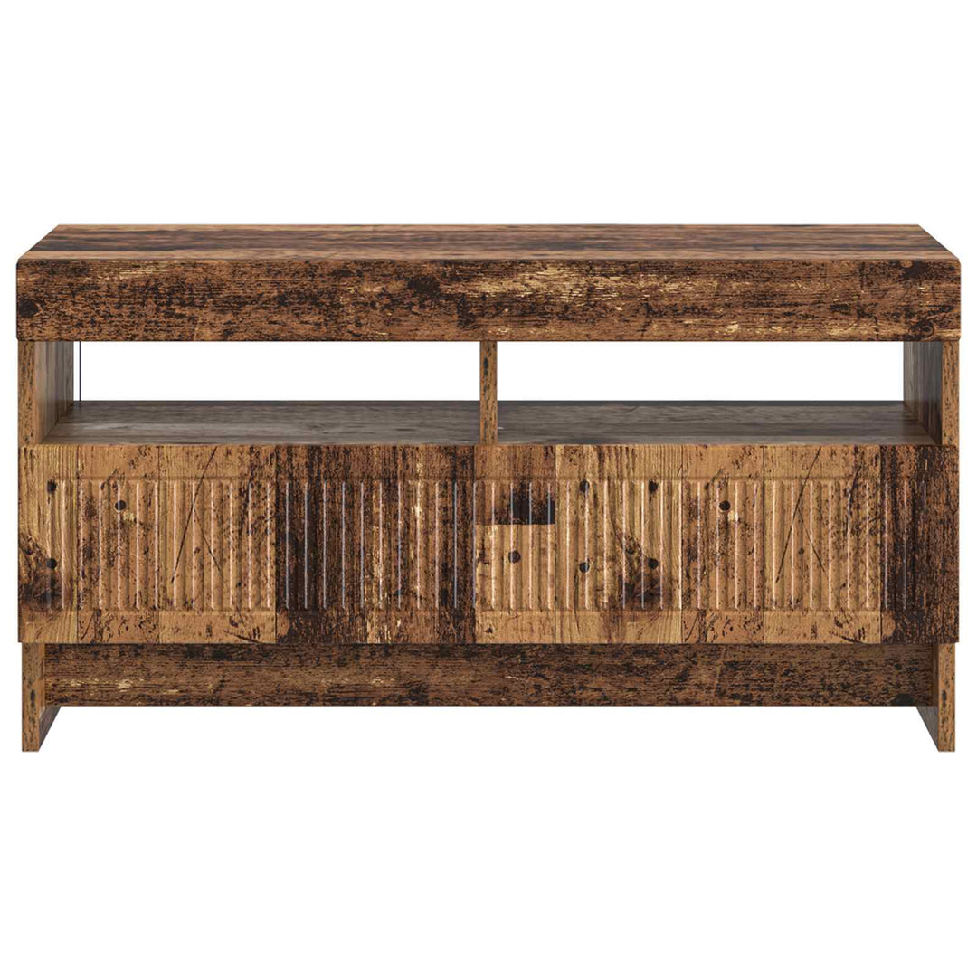 LED TV-skab Gammelt træ Konstrueret træ