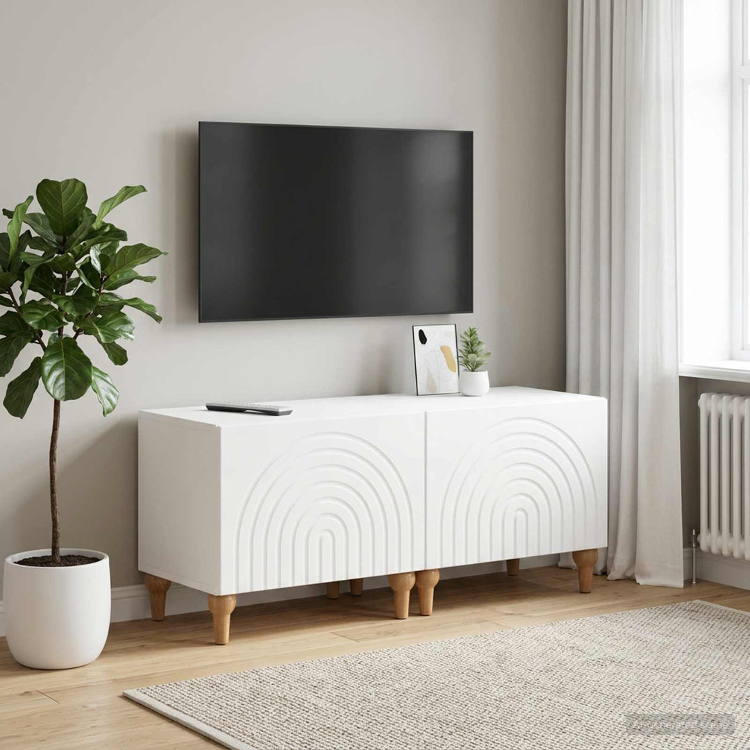 TV-skab Hvid Konstrueret træ