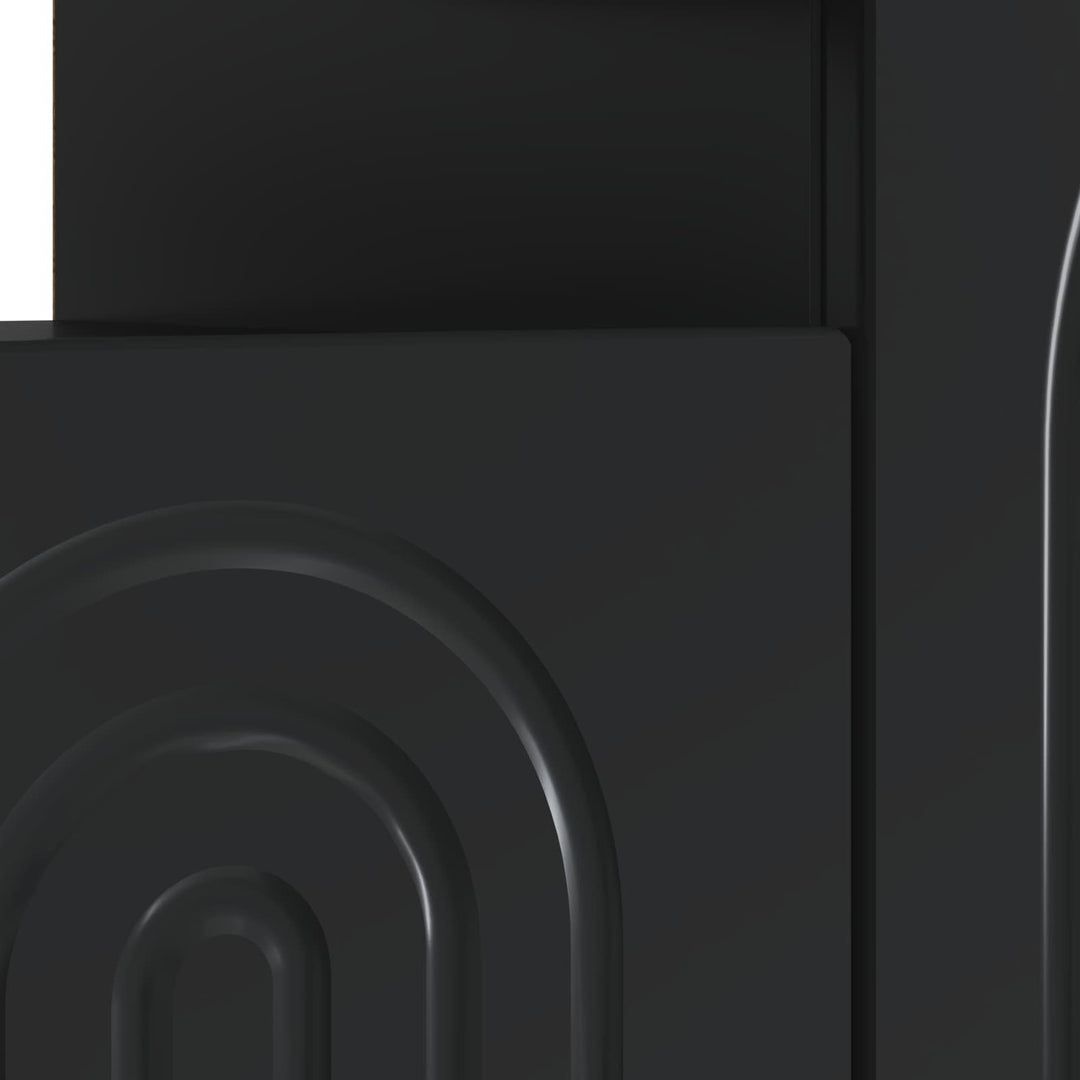 LED TV-skab Sort Konstrueret træ