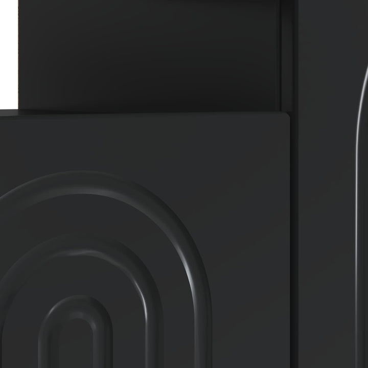 LED TV-skab Sort Konstrueret træ