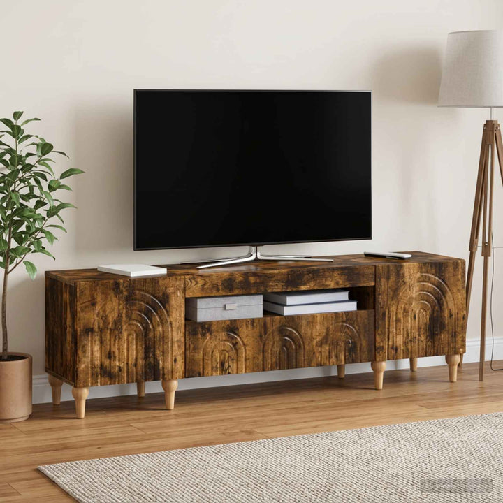 LED TV-skab Røget eg Konstrueret træ