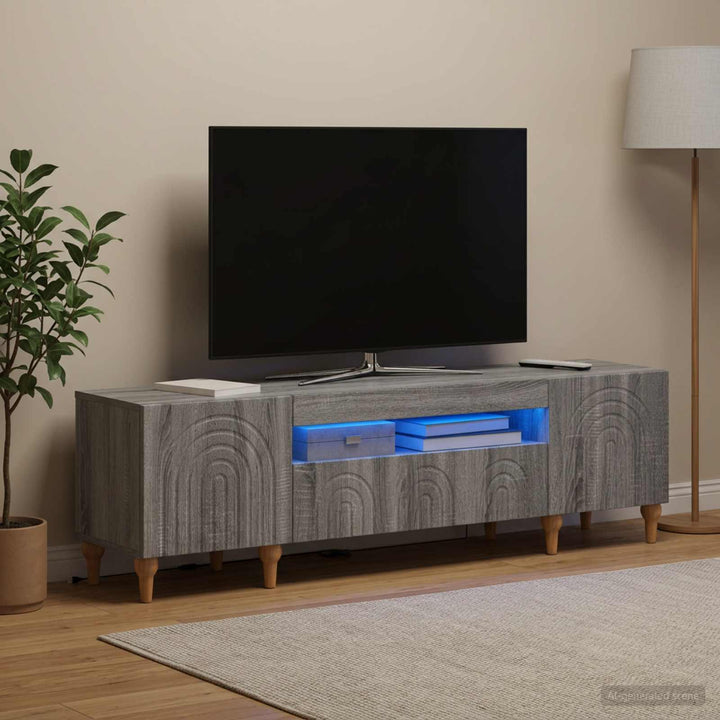 LED TV-skab Grå Sonoma Konstrueret træ
