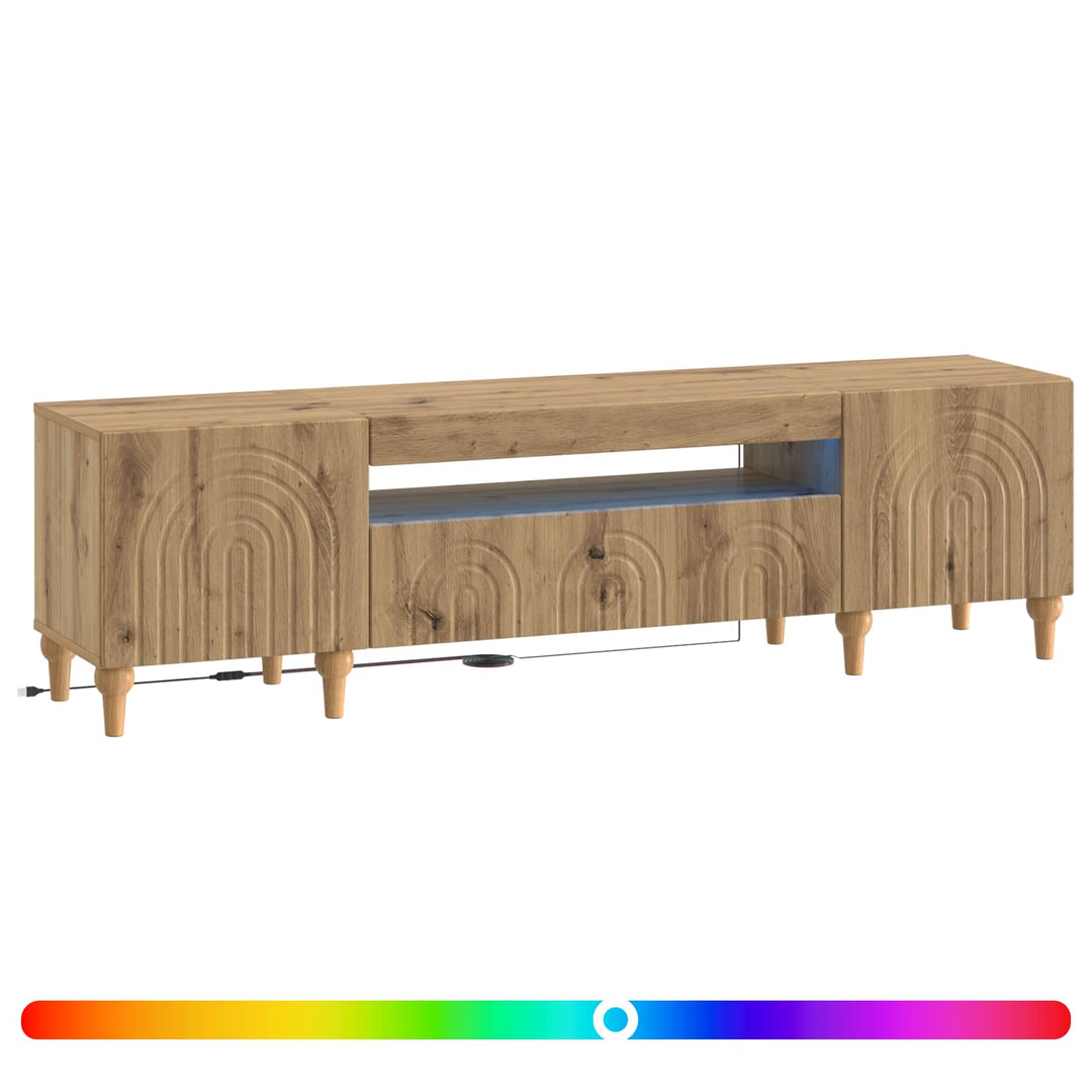 LED TV-skab ALKMAAR 153 x 35 x 43 cm Artisan-eg Konstrueret træ