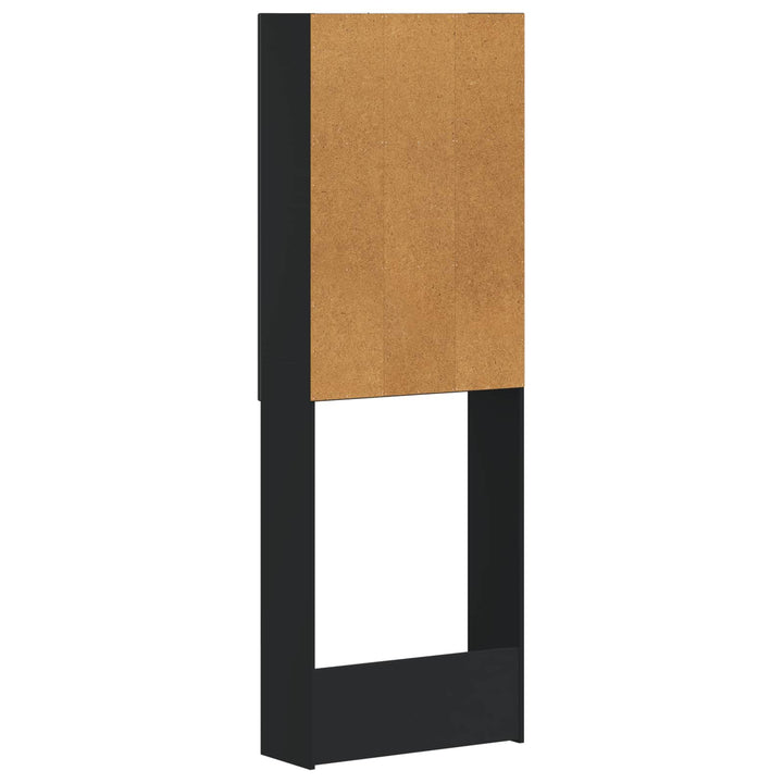 Toilet Skab ALKMAAR Sort 66 x 25,5 x 190 cm Konstrueret træ