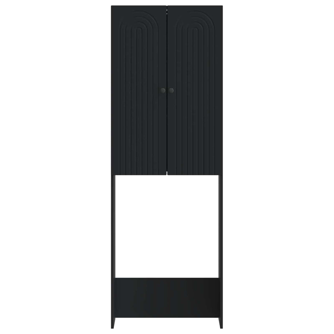 Toilet Skab ALKMAAR Sort 66 x 25,5 x 190 cm Konstrueret træ