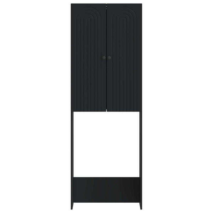 Toilet Skab ALKMAAR Sort 66 x 25,5 x 190 cm Konstrueret træ