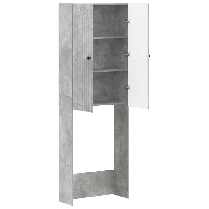 Toilet Skab ALKMAAR Betongrå 66 x 25,5 x 190 cm Konstrueret træ