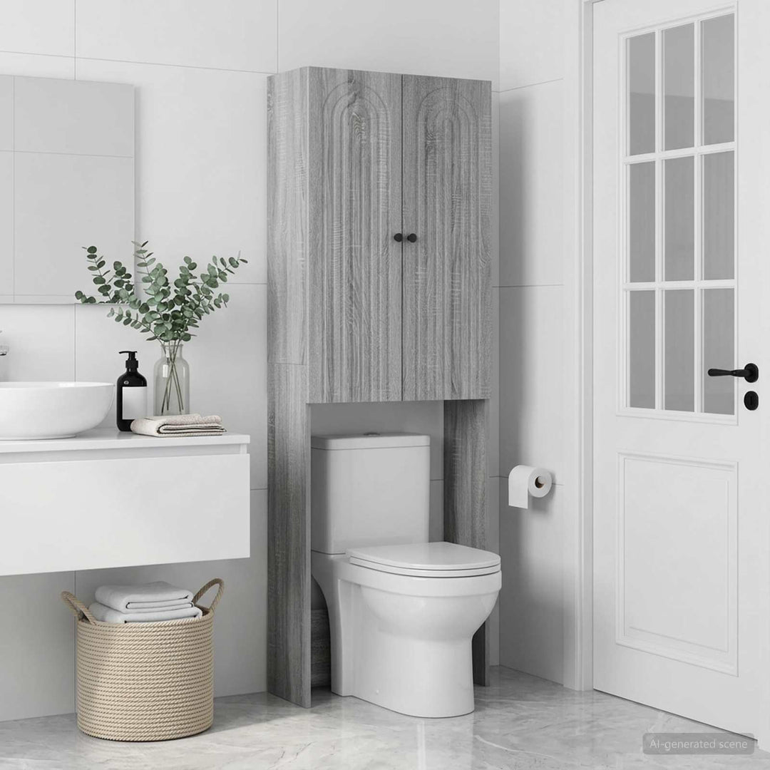 Toilet Skab ALKMAAR Grå Sonoma 66 x 25,5 x 190 cm