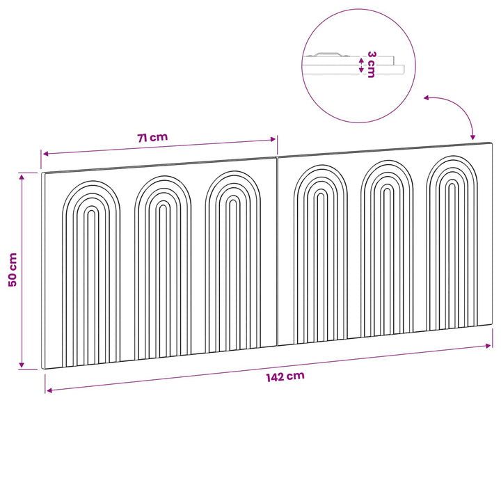 Væghængt hovedgærde ALKMAAR Sonoma-eg Konstrueret træ