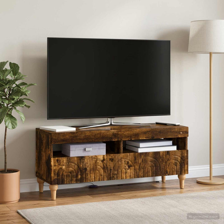 LED TV-skab Røget eg Konstrueret træ