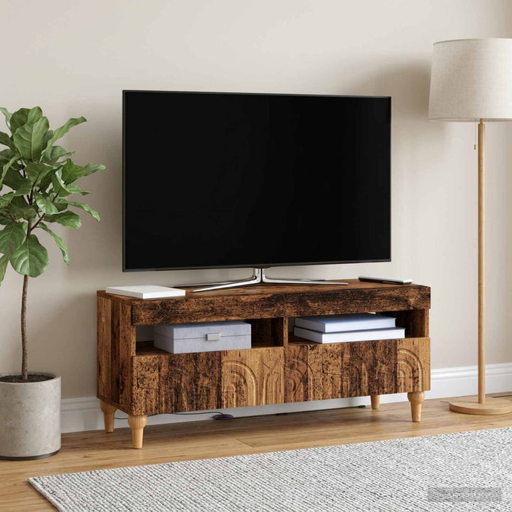 LED TV-skab Gammelt træ Konstrueret træ
