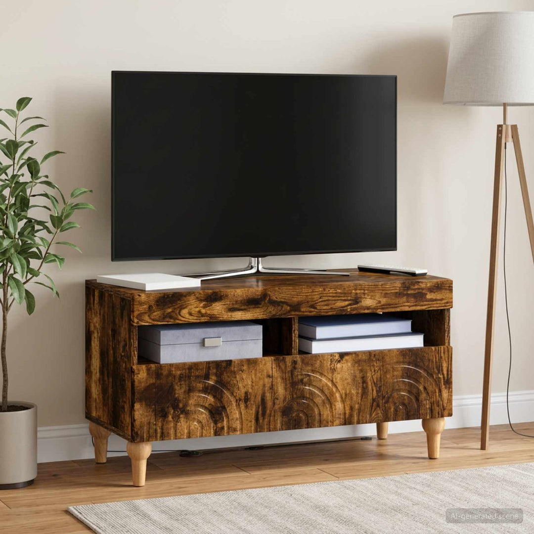LED TV-skab Røget eg Konstrueret træ