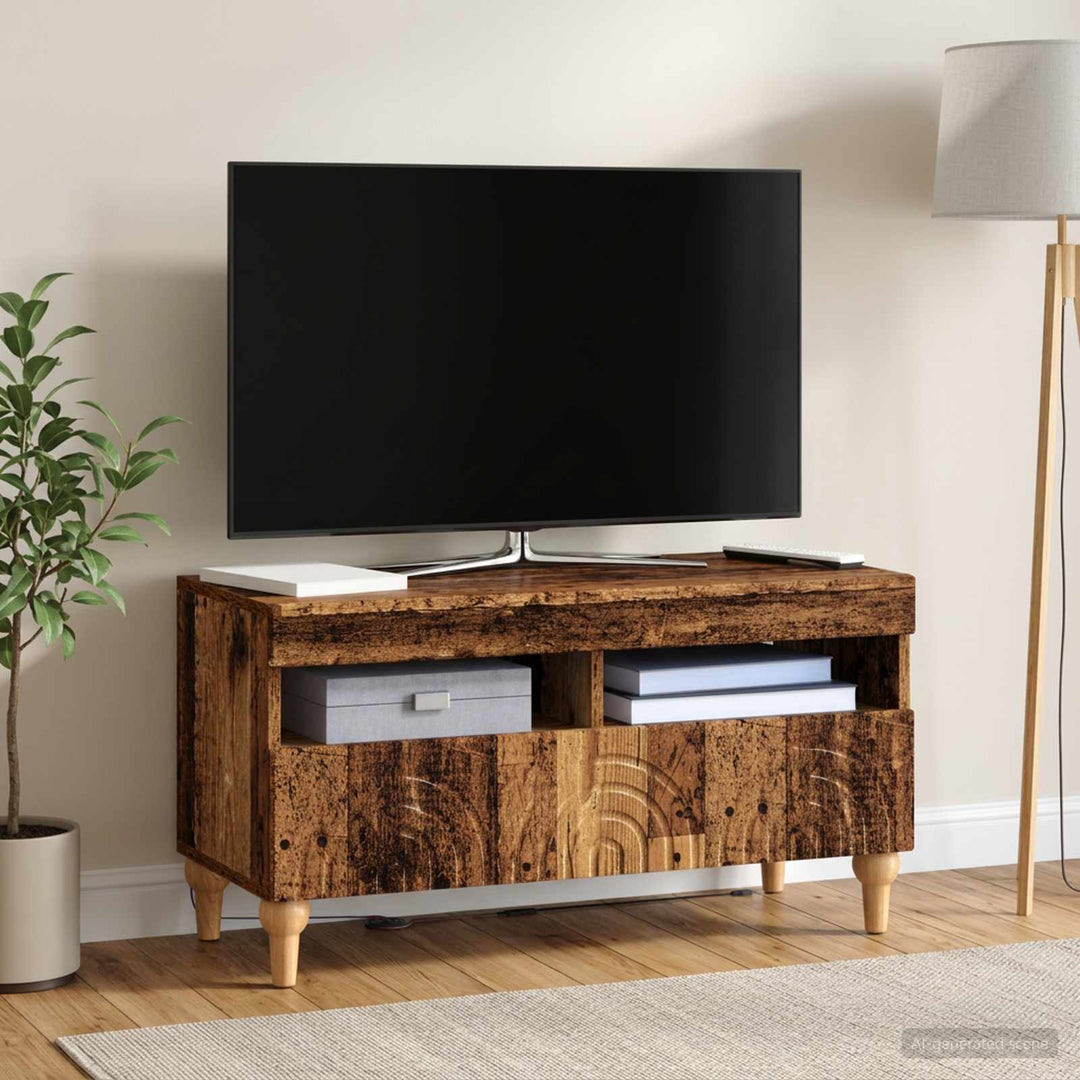 LED TV-skab Gammelt træ Konstrueret træ