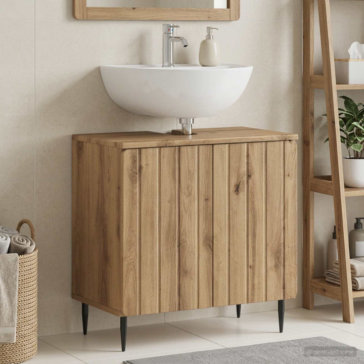 Badeværelsesskabsunder ZWOLLE Artisan-eg 59,5 x 31,5 x 59 cm
