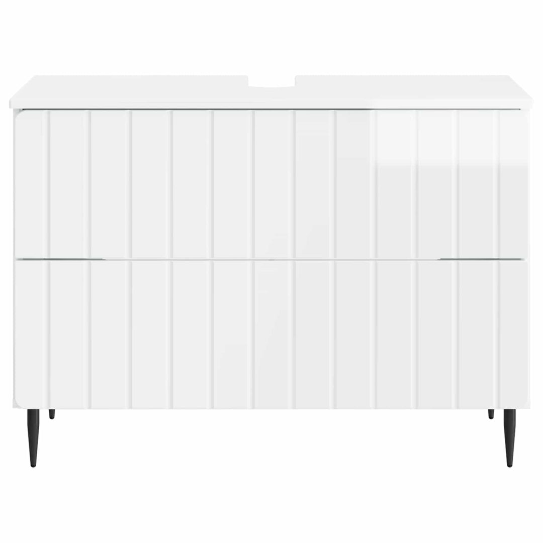 Badeværelsesskabsunder ZWOLLE Hvid højglans 82 x 41 x 58,5 cm