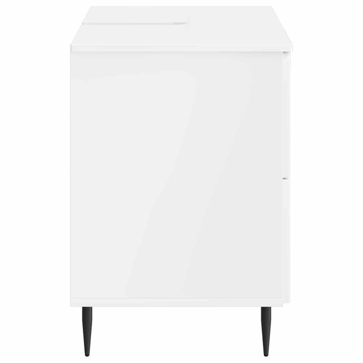 Badeværelsesskabsunder ZWOLLE Hvid højglans 82 x 41 x 58,5 cm