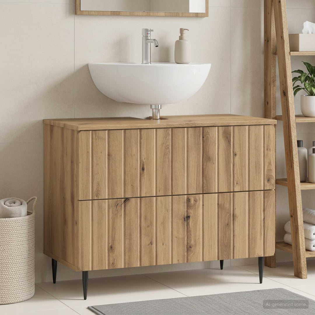Badeværelsesskabsunder ZWOLLE Artisan-eg 82 x 41 x 58,5 cm