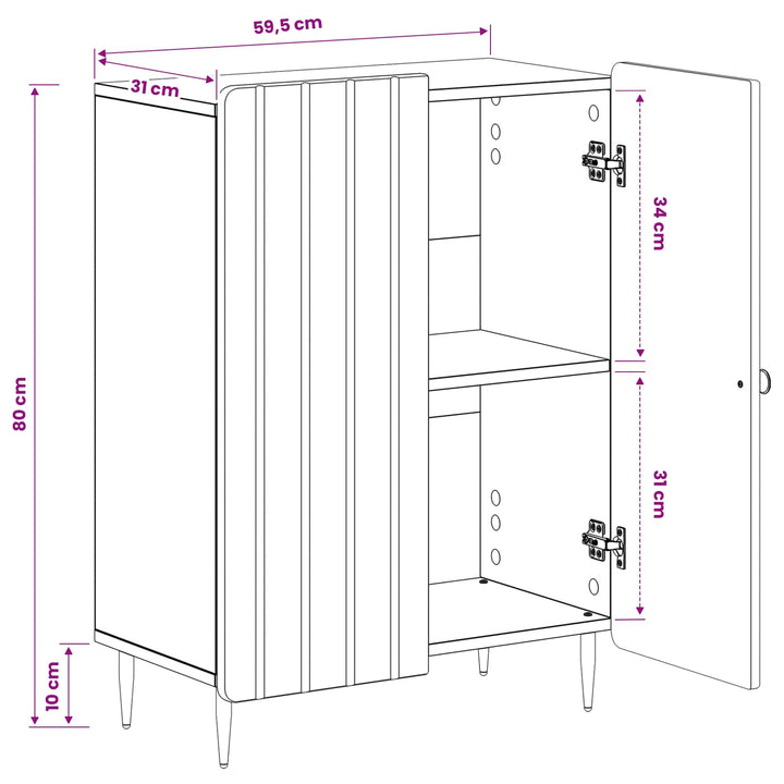 Badeværelse Opbevaringsskab ZWOLLE Gammelt træ
