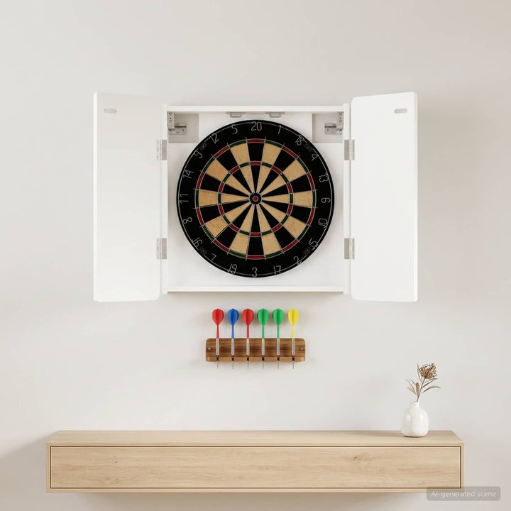 Dartboard Skab ZWOLLE Hvid 52,5 x 10,5 x 57,5 cm