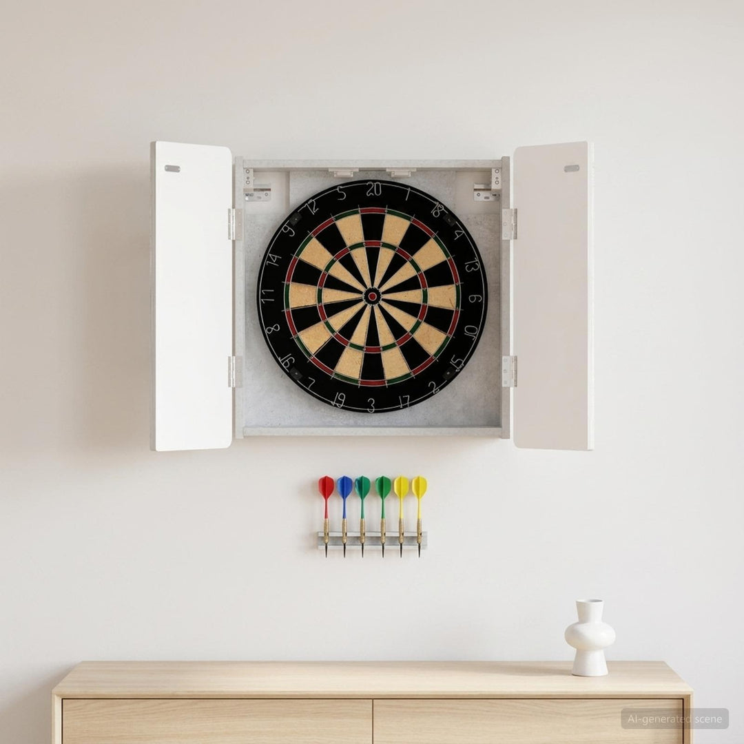 Dartboard Skab ZWOLLE Betongrå 52,5 x 10,5 x 57,5 cm