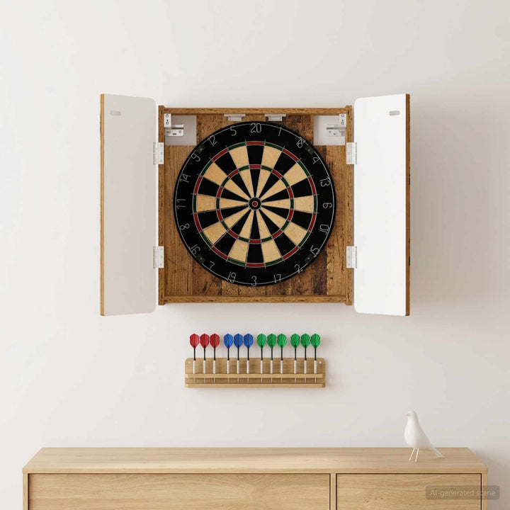Dartboard Skab ZWOLLE Gammelt træ 52,5 x 10,5 x 57,5 cm