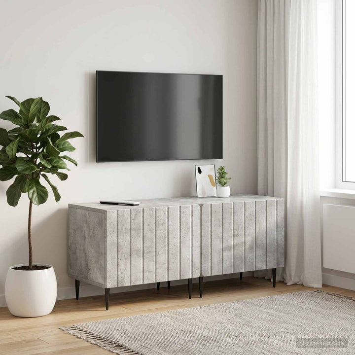 TV-skab Betongrå Konstrueret træ