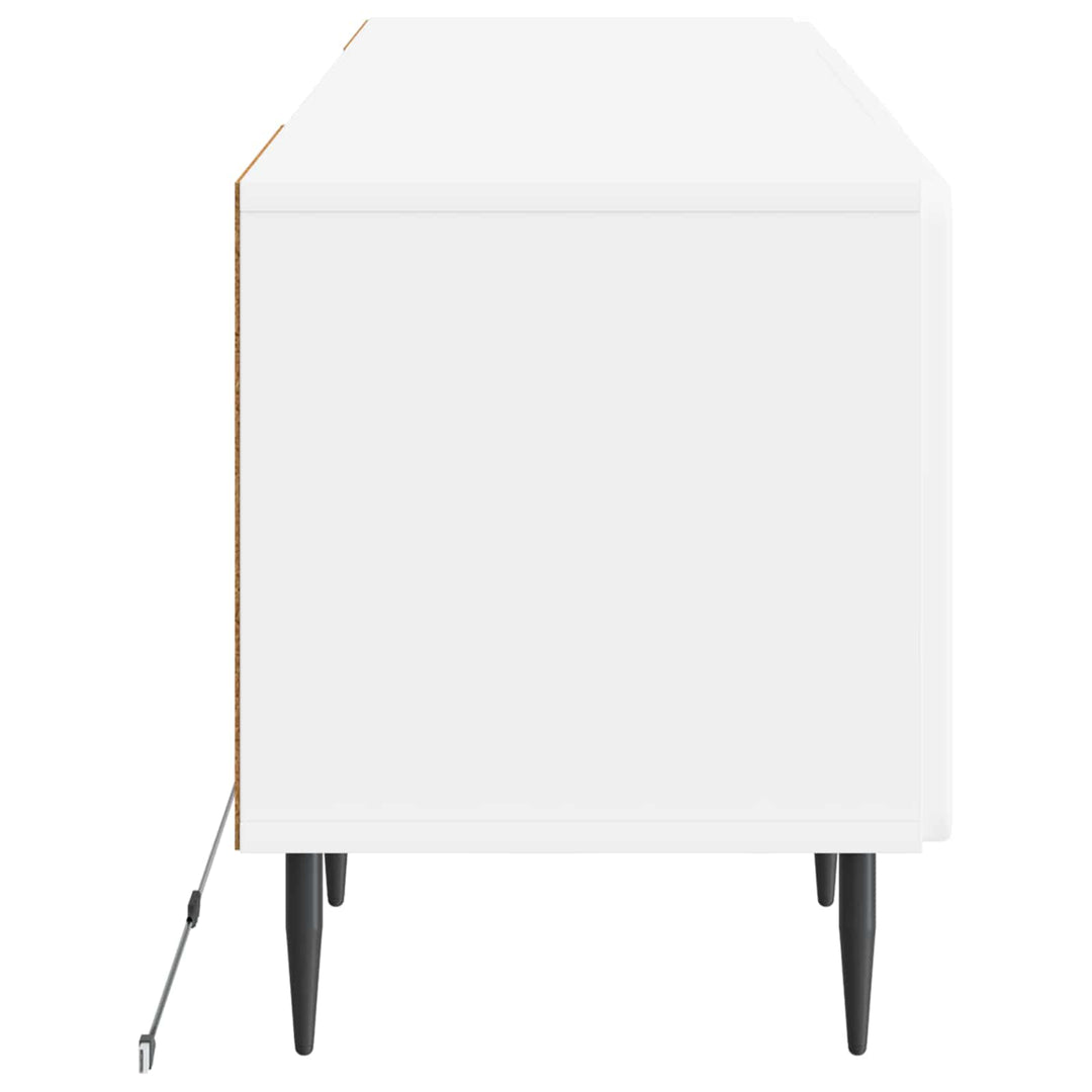 LED TV-skab Hvid Konstrueret træ