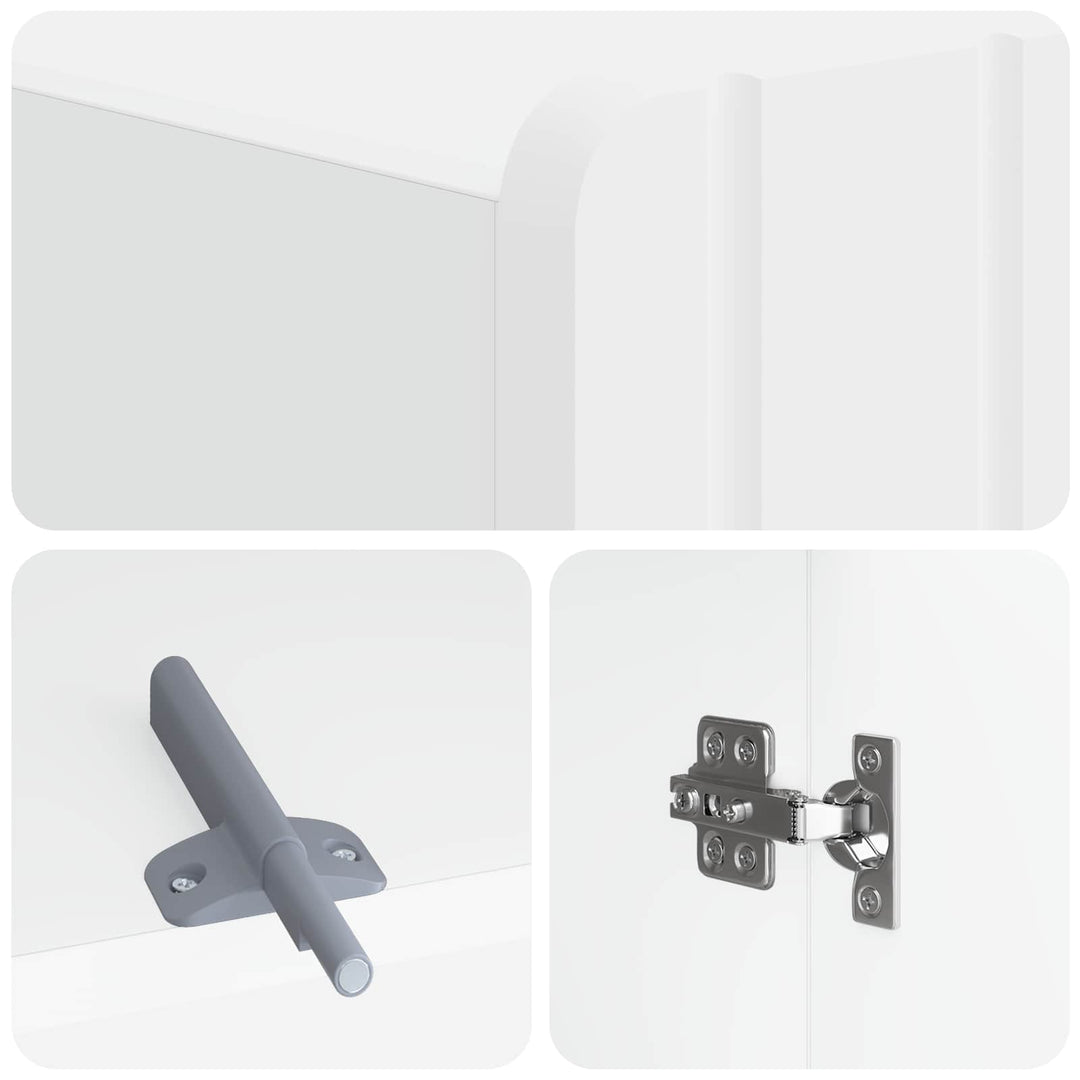 Toilet Skab ZWOLLE Hvid 66 x 25,5 x 190 cm Konstrueret træ