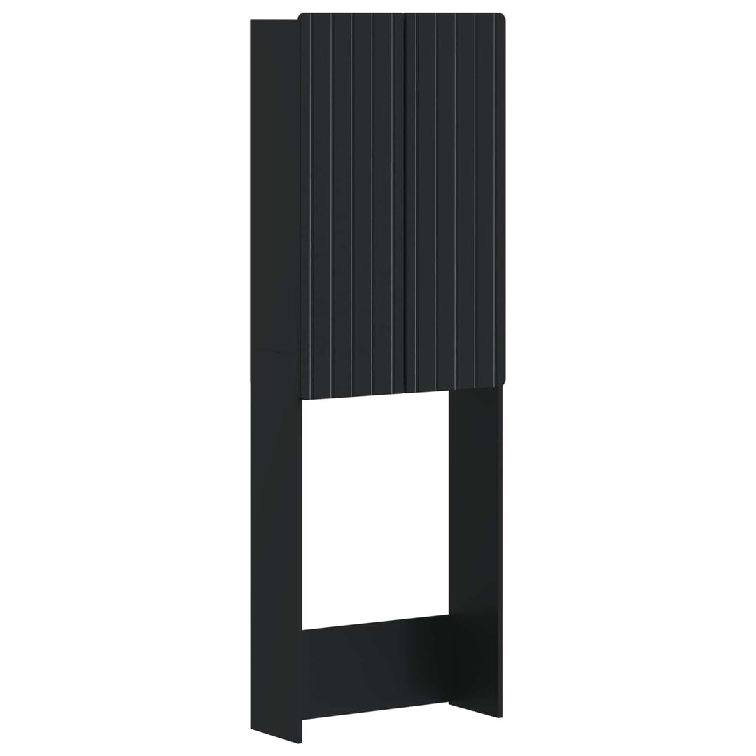 Toilet Skab ZWOLLE Sort 66 x 25,5 x 190 cm Konstrueret træ