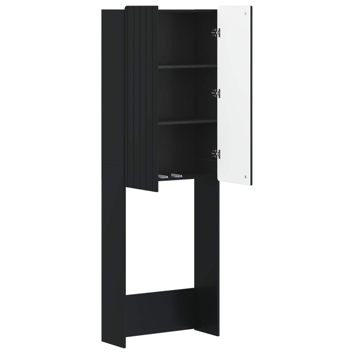 Toilet Skab ZWOLLE Sort 66 x 25,5 x 190 cm Konstrueret træ