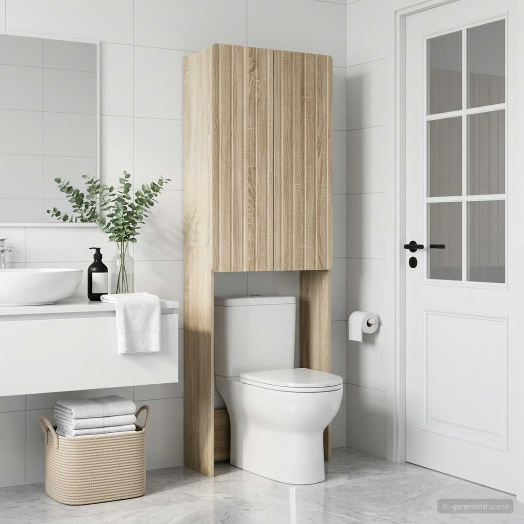 Toilet Skab ZWOLLE Sonoma-eg 66 x 25,5 x 190 cm Konstrueret træ