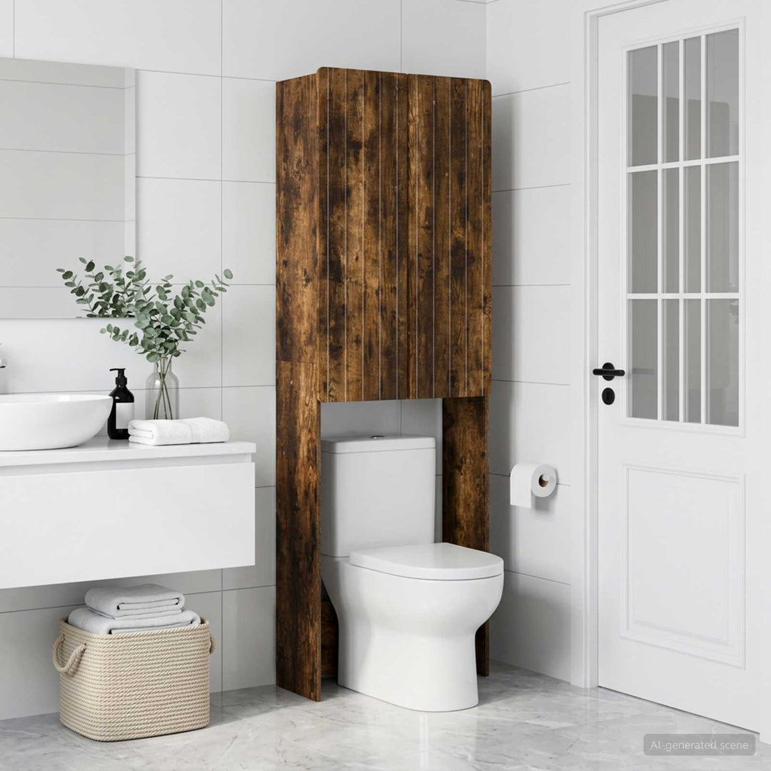 Toilet Skab ZWOLLE Røget eg 66 x 25,5 x 190 cm Konstrueret træ