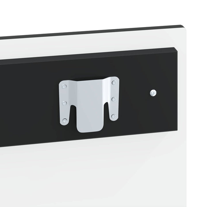 Væghængt hovedgærde ZWOLLE Sort Konstrueret træ