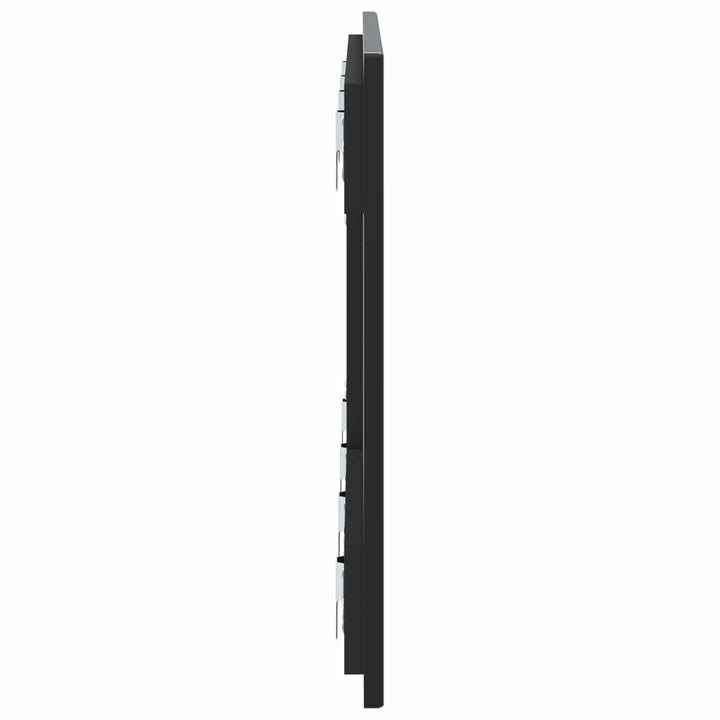 Væghængt hovedgærde ZWOLLE Sort Konstrueret træ