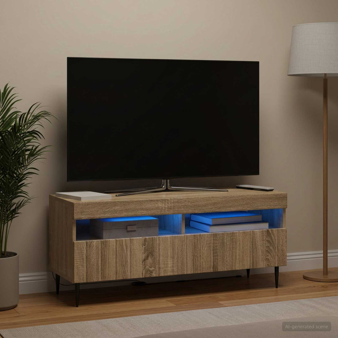 LED TV-skab Sonoma-eg Konstrueret træ