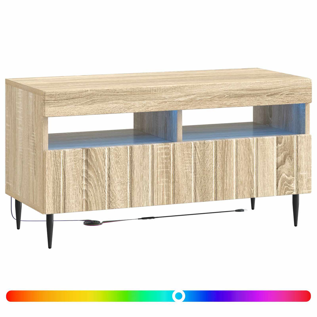 LED TV-skab Sonoma-eg Konstrueret træ