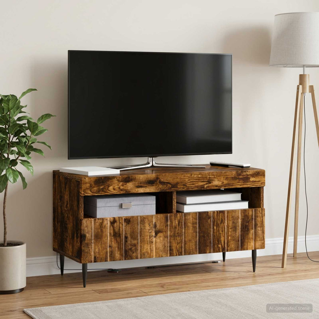 LED TV-skab Røget eg Konstrueret træ